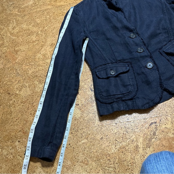 J. Crew Black Washed 100% Linen Academy Jacket 3 Button Blazer Sz XS - Picture 15 of 15